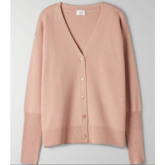 Aritzia Wilfred Cyprie 100% Merino Wool Button Down Cardigan Sweater Size Small - Picture 1 of 8